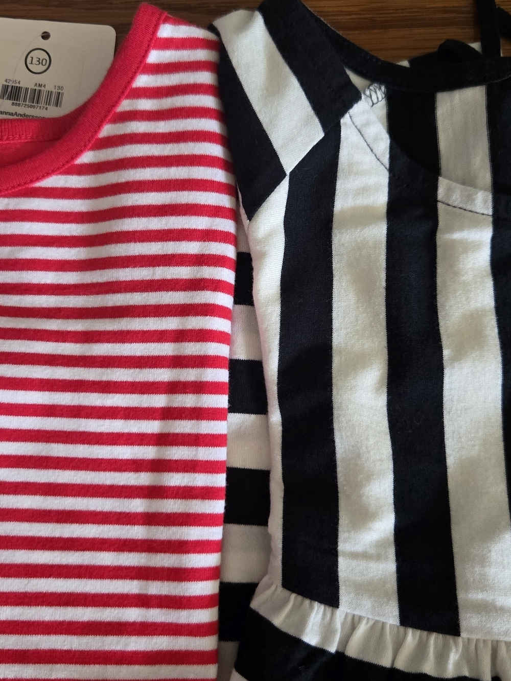 2 ✨️Hanna Andersson Striped Tops ✨️ Size 8/ 130
